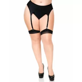  LEG AVENUE – PLUSZ LYCRA ÁTTETSZŐ 2 TÓNUSÚ COMBMAGASSÁG, HÁTVARRÁSSAL ÉS KUBAI SAROKKAL