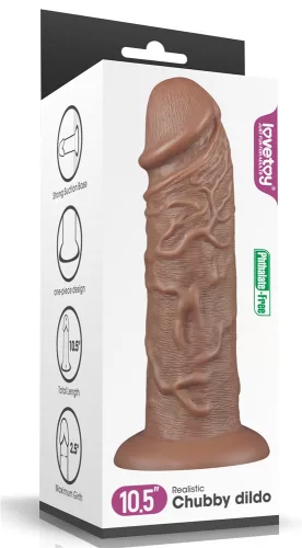 10.5'' Realistic Chubby Dildo Brown