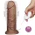 10,5'' realisztikus puf, vibráló dildo barna