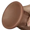 10,5'' realisztikus puf, vibráló dildo barna