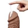 10,5'' realisztikus puf, vibráló dildo barna