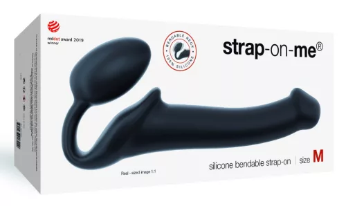 Dildo dugó STRAP-ON-ME Hajlítható M 16 x 4 cm fekete