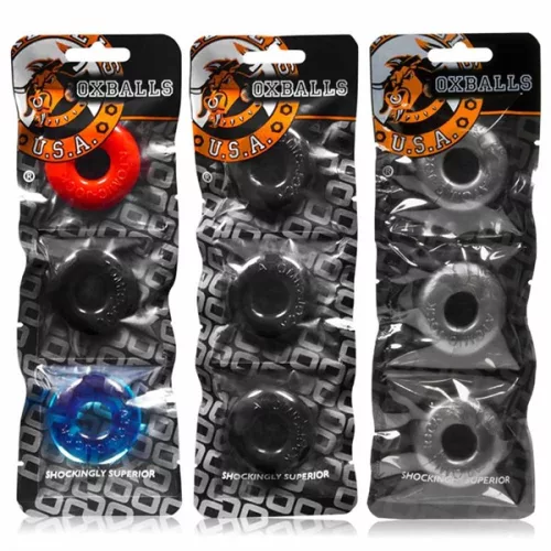 3 darabos Oxballs Grey mini cockring-es csomag