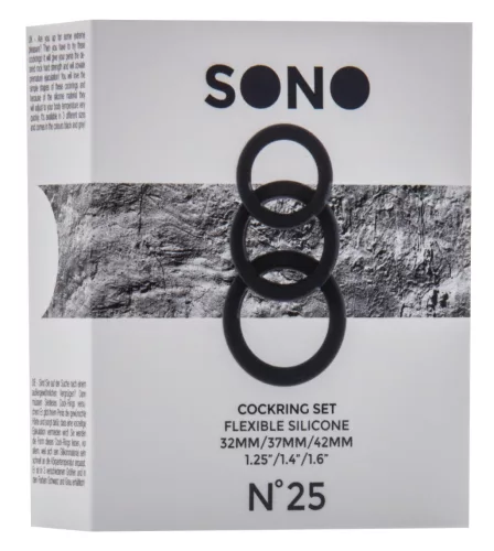 3 darabból álló Black Sono Cockrings N25