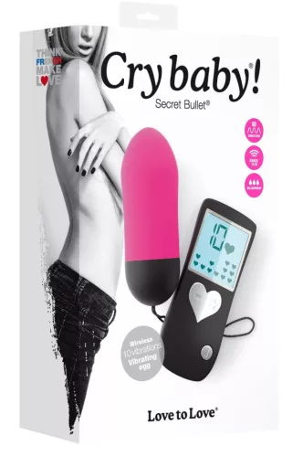 Cry Baby vezeték nélküli rezgő tojás 7,5 x 3 cm rózsaszín