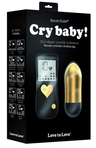 Cry Baby vezeték nélküli rezgő tojás 7,5 x 3 cm arany