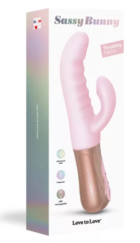 Vibro nyúl csipa nyuszi Love to Love 23 cm rózsaszín