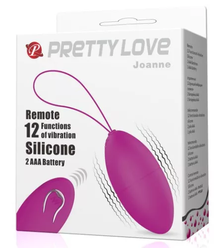 Joanne Purple Wireless Vibráló Tojás - 7 x 3,5 cm