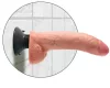 9" Vibrating Cock with Balls  Light