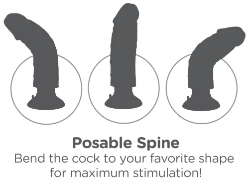 9" Vibrating Cock with Balls  Light