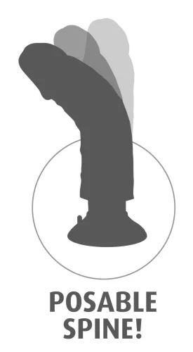 9" Vibrating Cock with Balls  Light