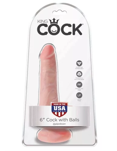 6" Cock with Balls  Light