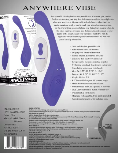 Anywhere Vibe Dual Stimulator 20 cm