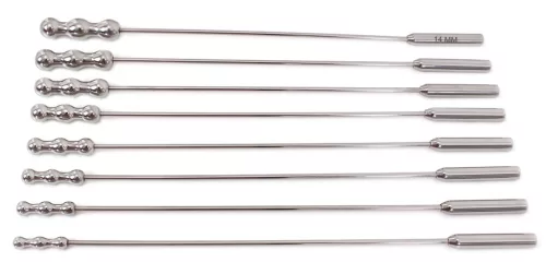8 dilátorgyöngyből álló készlet 28 cm - átmérője 7-től 14mm-ig