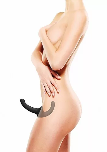 Pánt nélküli strap-on dildo - Fekete