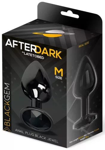 AfterDark Jewel Plug M 7 x 3,3cm fekete