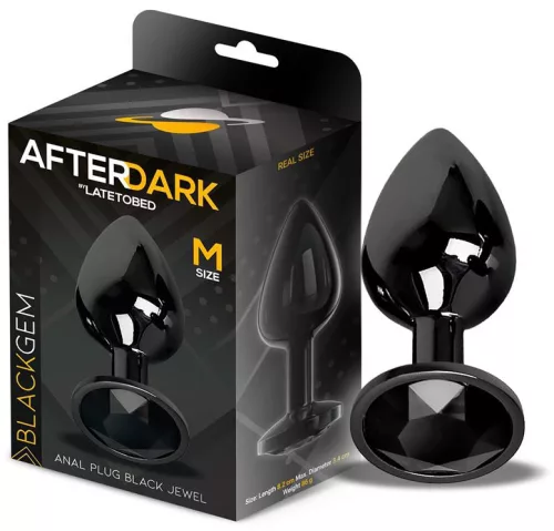 AfterDark Jewel Plug M 7 x 3,3cm fekete