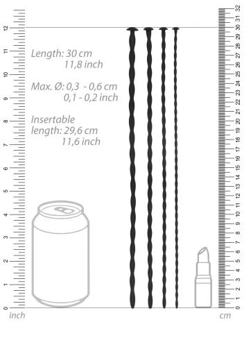4 spirálcsavaros húgycsalád csomag 30 cm - átmérője 3 és 6 mm között