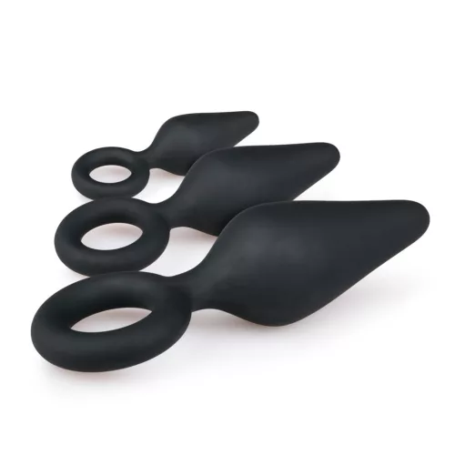 3 hegyes dugó készlet 10 x 4,5 cm fekete
