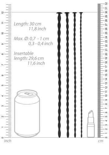 4 rúdból álló szett sporal csavarhoz 30 cm - átmérő 7-től 10mm-ig