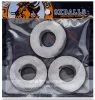 3 Fat Willy Clear Cockringből álló készlet