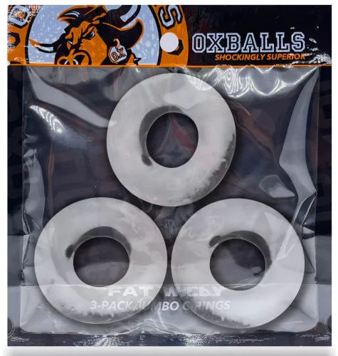 3 Fat Willy Clear Cockringből álló készlet
