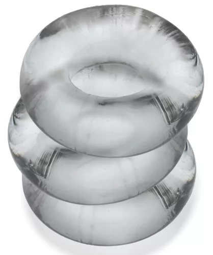 3 Fat Willy Clear Cockringből álló készlet