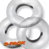 3 Fat Willy Clear Cockringből álló készlet