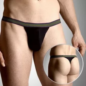 Férfi tanga NEON Black-XL