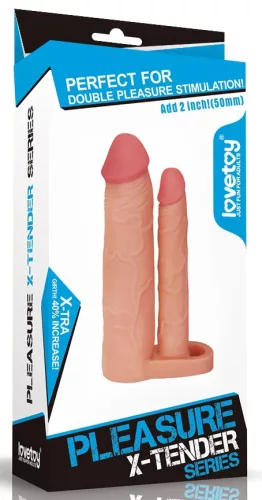 Add 2" Double Penis Sleeve