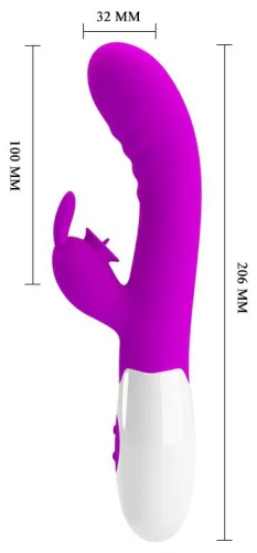 Vibro nyúl cerberus Pretty Love 21cm lila