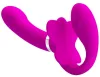 PRETTY LOVE - VALERIE DOUBLE STRAP-ON VIBRÁTOR 12 VIBRÁCIÓ LILA