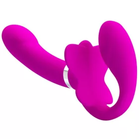   PRETTY LOVE - VALERIE DOUBLE STRAP-ON VIBRÁTOR 12 VIBRÁCIÓ LILA