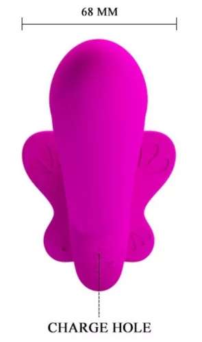 PRETTY LOVE - VALERIE DOUBLE STRAP-ON VIBRÁTOR 12 VIBRÁCIÓ LILA