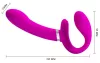 PRETTY LOVE - VALERIE DOUBLE STRAP-ON VIBRÁTOR 12 VIBRÁCIÓ LILA