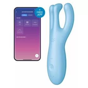 SATISFYER - HÁROMSZOROS 4 VIBRÁTOR ALKALMAZÁS KÉK