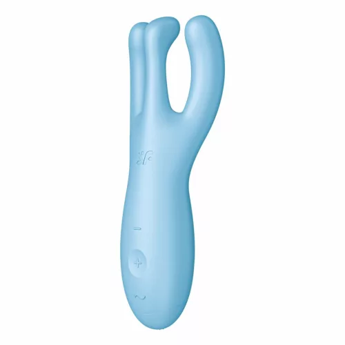 SATISFYER - HÁROMSZOROS 4 VIBRÁTOR ALKALMAZÁS KÉK