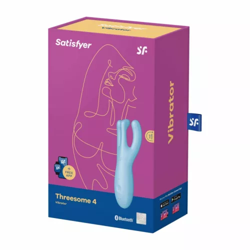 SATISFYER - HÁROMSZOROS 4 VIBRÁTOR ALKALMAZÁS KÉK