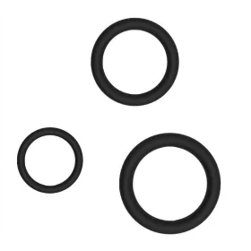 3 darabos Dick Stretch Black Cockrings készlet