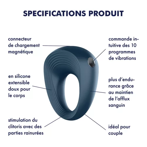 Cockring vibráló Satisfyer Plus 2,5 cm
