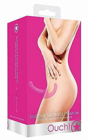 Pánt nélküli strap-on dildo - Rózsaszín