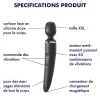 Wand-er Women Massager Black - Fej 78mm