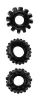 3 Black Gear Up Soft Cockrings készlet
