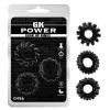 3 Black Gear Up Soft Cockrings készlet