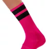 Edzőzokni – pink-fekete színkombinációban-L/XL