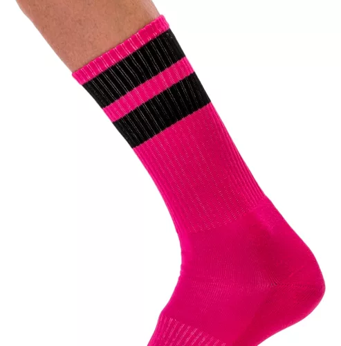 Edzőzokni – pink-fekete színkombinációban-L/XL