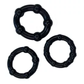 3 darabos mini fekete puha kakasgyűrűs csomag