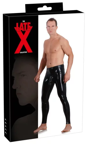 Latex leggings péniszhüveléssel-M