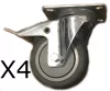 A fékátmérőjű 10 cm Pro minőségű hintők x4