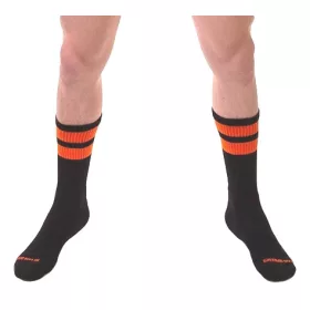 Edzőzoknik, fekete-narancssárga fluoreszkáló-S/M